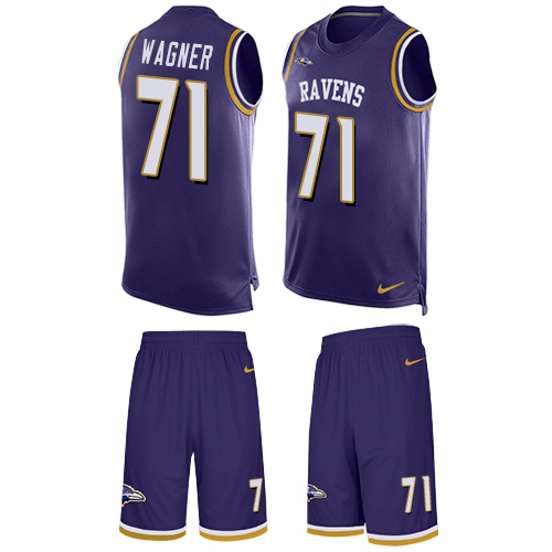 Men's Limited Ricky Wagner Nike Jersey Purple - #71 Tank Top Suit NFL Baltimore Ravens